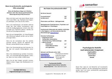 Flyer Psychologische Nothilfe nach belastenden Ereignissen ...