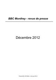 DÃ©cembre 2012 - BBC Monthey