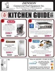 kitchen guide - Denson Commercial Food Equipment Inc.