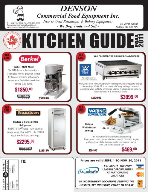 kitchen guide - Denson Commercial Food Equipment Inc.