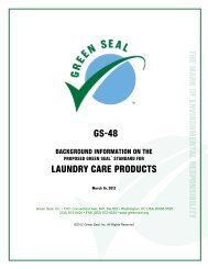 GS-48 Background Information Laundry Care Products