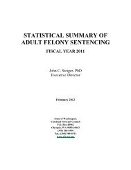 statistical summary of adult felony sentencing - Washington State ...