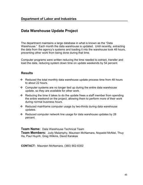 the 18 Edition of Governing for Results - Washington State Digital ...