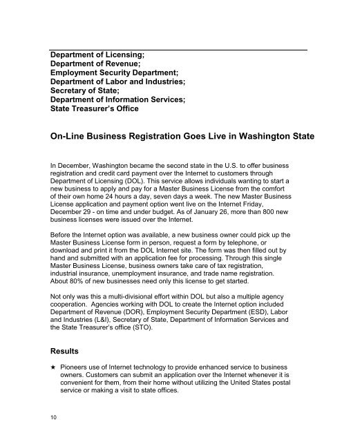 Governing for Results 13 - Washington State Digital Archives
