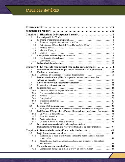 Rapport final PROSPECTER L'AVENIR - MiHR