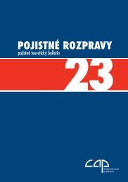 POJISTNÃ ROZPRAVY - PojistnÃ½ obzor