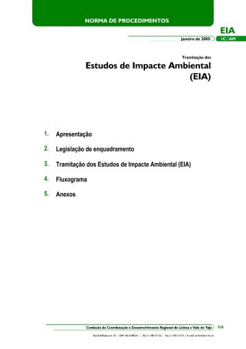 EIA Estudos de Impacte Ambiental (EIA) - CCDR-LVT