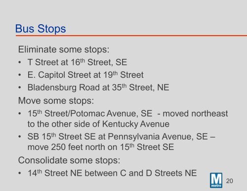 Route B2: Presentation for Public Meeting #2 - Metrobus Studies