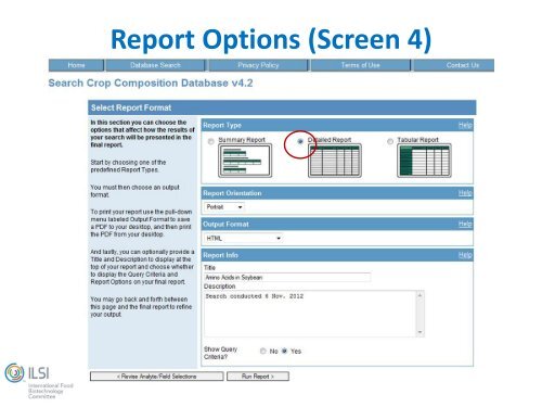 Use of the ILSI Crop Composition Database - International Life ...