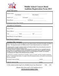 Registration Form and Audition Information 201 - St. Louis Metro ...