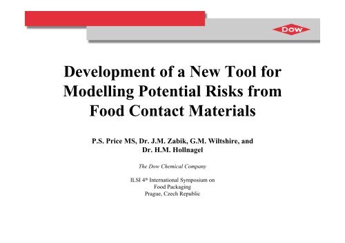 Development of a New Tool for Modelling Potential Risks from Food ...