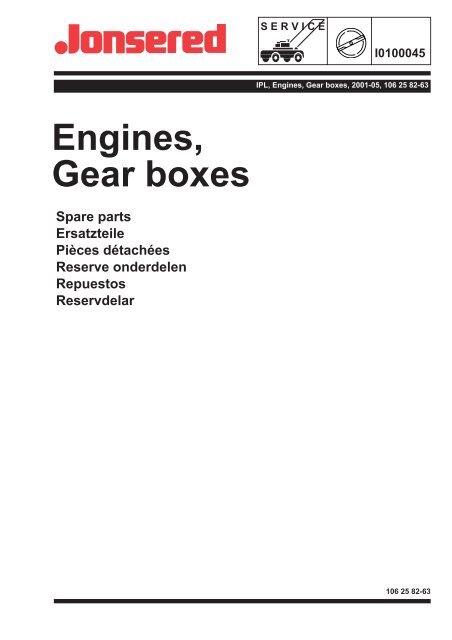 IPL, Engine, Transmission, Gear boxes, 2001-05, Garden ... - Jonsered