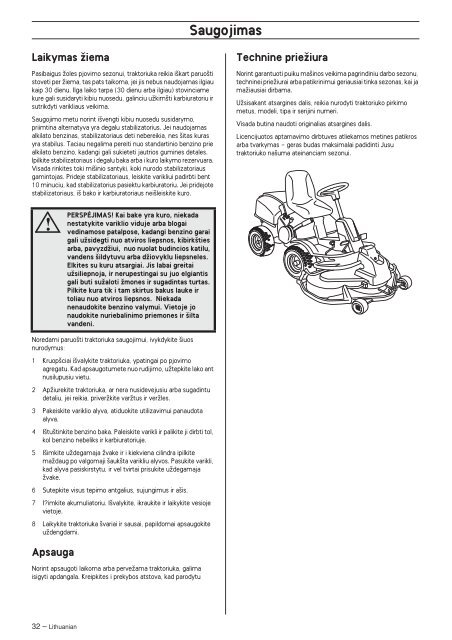 OM, FR2211 R, FR2211 M, FR2213 MA, FR2216 MA 4x4 ... - Jonsered