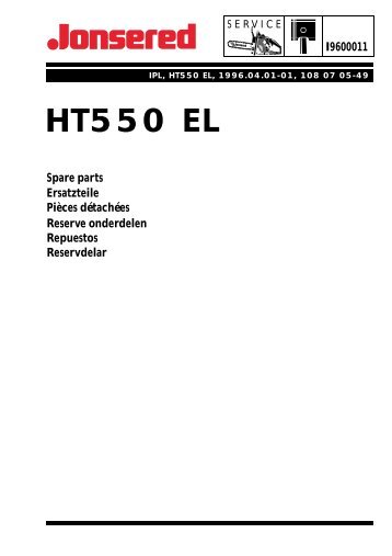 IPL, HT550 EL, 1996-04, Hedge Trimmer - Jonsered