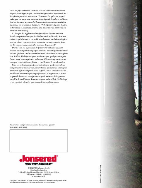 Catalogue Jonsered 2013