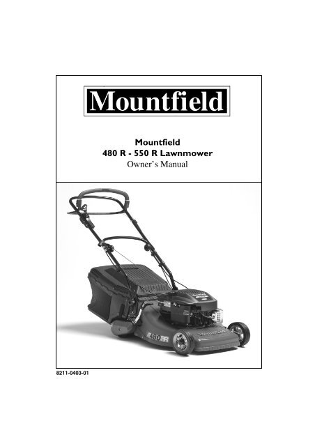 Mountfield 480 R - 550 R Lawnmower Owner's Manual - Stiga!