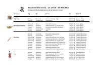 Besuchswochen vom 11. - 15. und 18. - 23. MÃ¤rz 2013