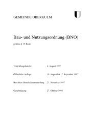 Bau- und Nutzungsordnung (BNO) - Gemeinde Oberkulm