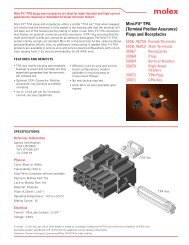 Mini-Fit® TPA (Terminal Position Assurance) Plugs and Receptacles