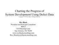 Charting the Progress of System Development Using Defect Data