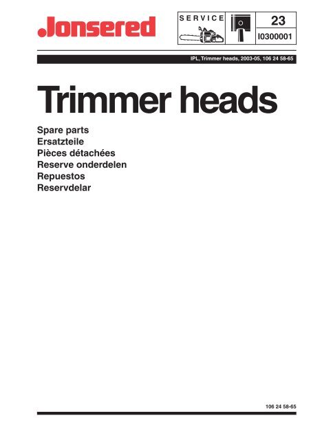 IPL, Trimmer Heads, 2003-05, Accessories - Jonsered