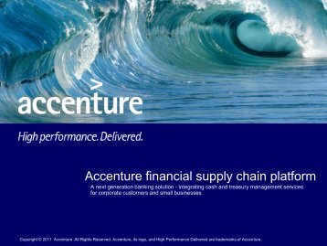 Accenture financial supply chain platform provides the business ...