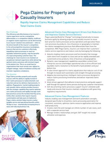 Pega Claims for Property and Casualty Insurers