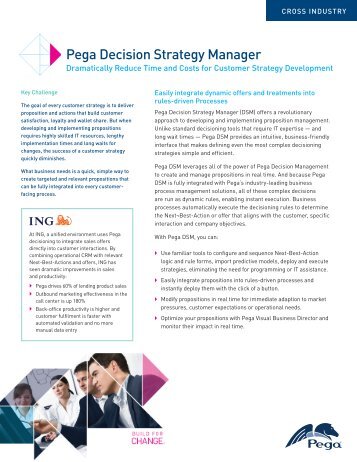 Pega Decision Strategy Manager