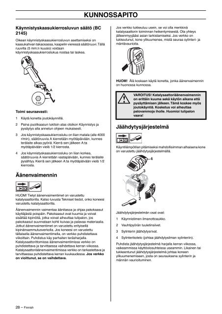 KÃ¤yttÃ¶ohje - Jonsered