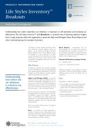 LSI Breakout product information sheet - Human Synergistics