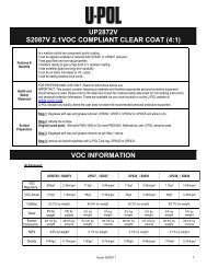 UP2872V S2087V 2.1VOC COMPLIANT CLEAR COAT (4:1 ... - U-Pol