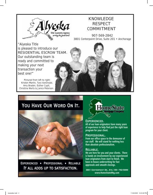 2008 December Newsletter - Alaska Association of Realtors