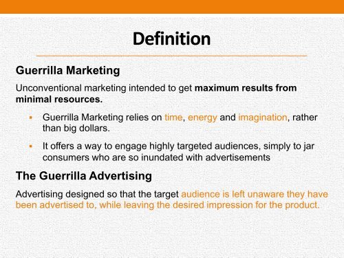 Guerrilla Marketing - PowerPoint Presentation - Full version