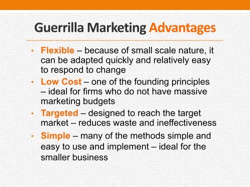 Guerrilla Marketing - PowerPoint Presentation - Full version