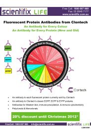 Fluorescent Protein Antibodies from Clontech 20 ... - Scientifix