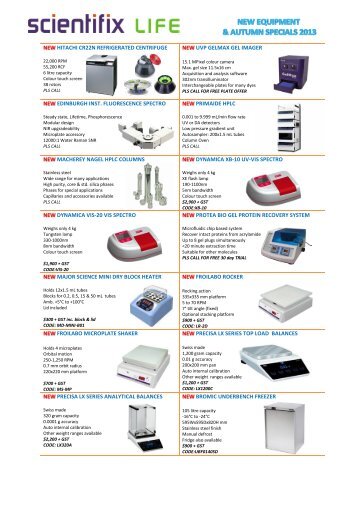 NEW HITACHI CR22N REFRIGERATED CENTRIFUGE ... - Scientifix