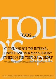 guidelines for the internal control and risk management ... - Tod's