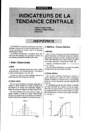 1. Mode - Classe modale 2. Médiane - Classe médiane