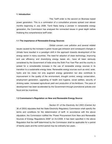 Order dated 27.04.2009 - Tamil Nadu Electricity Regulatory ...