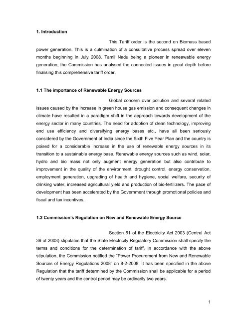 Order dated 27.04.2009 - Tamil Nadu Electricity Regulatory ...