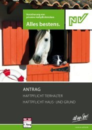 Antrag auf Versicherung Haftpflicht Tierhalter und ... - NV Versicherung