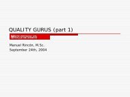 THE QUALITY GURUS - Total Quality Management