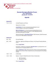 2010 Eurasia Emerging Markets Forum Agenda (PDF)