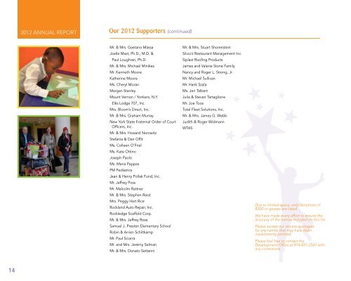 2012 Annual Report - Blythedale Children's Hospital