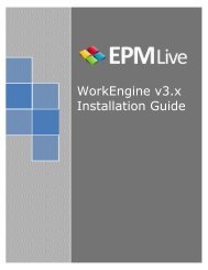WorkEngine v3.x Installation Guide - EPM Live