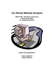 Car Rental Website Analysis - Information Systems