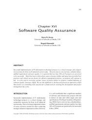 Software Quality Assurance - Information Systems and