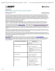 Mapping COSO and CobiT for Sarbanes-Oxley Compliance - ITAudi...