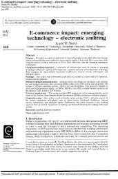 E-commerce impact: emerging technology - electronic auditing