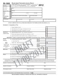 RI-1065 Rhode Island Partnership Income Return